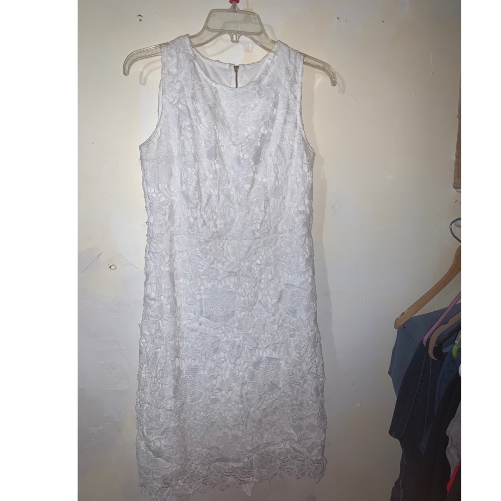 White above the knee dress